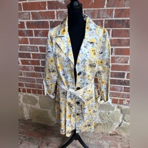Floral trench coat, XL